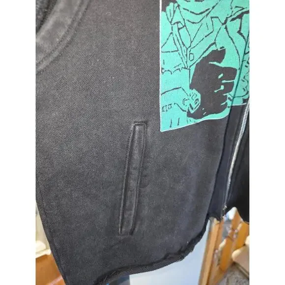 Homme + Femme Guerilla Cutoff Zip Hoodie Black - Picture 8 of 8